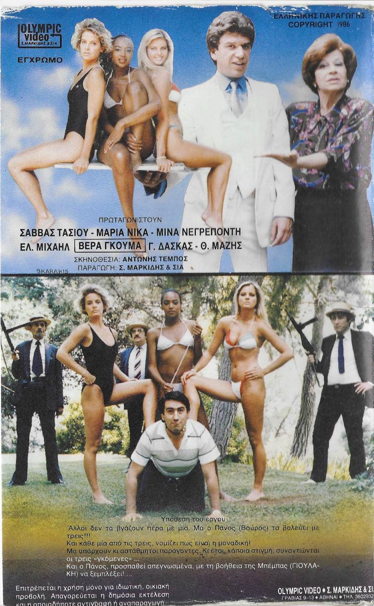 Back cover of Film Για ολα φταίνε οι γκόμενες VHS tape